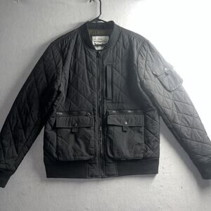 Levi's Men's Quilted Utility Bomber Jacket Black Medium